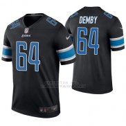Camiseta NFL Legend Hombre Detroit Lions Jamil Demby Negro Color Rush