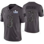 Camiseta NFL Limited Hombre New England Patriots Stephen Gostkowski Gris Super Bowl LIII