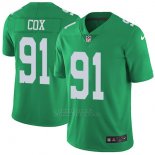 Camiseta NFL Limited Hombre Philadelphia Eagles 91 Cox Verde