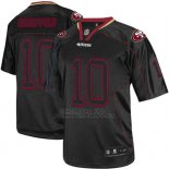 Camiseta NFL Limited Hombre San Francisco 49ers 10 Jimmy Garoppolo Negro Stitched