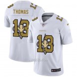 Camiseta NFL Limited New Orleans Saints Thomas Logo Dual Overlap Blanco
