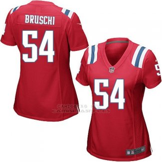 Camiseta New England Patriots Bruschi Rojo Nike Game NFL Mujer