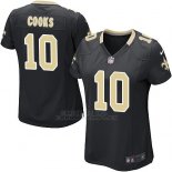 Camiseta New Orleans Saints Cooks Negro Nike Game NFL Mujer