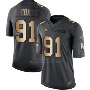 Camiseta Philadelphia Eagles Cox Negro 2016 Nike Gold Anthracite Salute To Service NFL Hombre