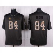 Camiseta Pittsburgh Steelers Brown Apagado Gris Nike Anthracite Salute To Service NFL Hombre