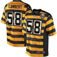 Camiseta Pittsburgh Steelers Lambert Amarillo Nike Game NFL Hombre
