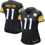 Camiseta Pittsburgh Steelers Wheaton Negro Nike Game NFL Mujer