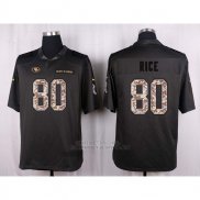 Camiseta San Francisco 49ers Rice Apagado Gris Nike Anthracite Salute To Service NFL Hombre