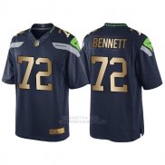 Camiseta Seattle Seahawks Bennett Profundo Azul Nike Gold Game NFL Hombre