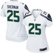 Camiseta Seattle Seahawks Sherman Blanco Nike Game NFL Mujer