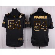 Camiseta Seattle Seahawks Wagner Negro Nike Elite Pro Line Gold NFL Hombre