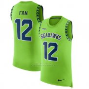 Camisetas Sin Mangas NFL Limited Hombre Seattle Seahawks 12 Fan Verde