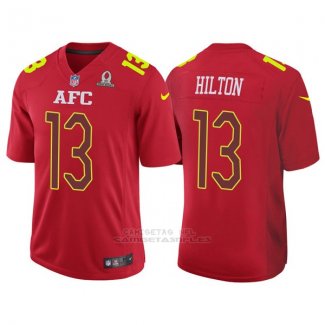 Camiseta AFC Hilton Rojo 2017 Pro Bowl NFL Hombre