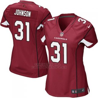 Camiseta Arizona Cardinals Johnson Rojo Nike Game NFL Mujer