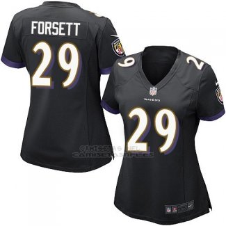 Camiseta Baltimore Ravens Forsett Negro Nike Game NFL Mujer