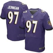 Camiseta Baltimore Ravens Jernigan Violeta Nike Elite NFL Hombre