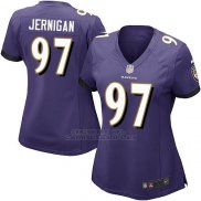 Camiseta Baltimore Ravens Jernigan Violeta Nike Game NFL Mujer