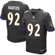Camiseta Baltimore Ravens Kaufusi Negro Nike Elite NFL Hombre