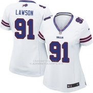 Camiseta Buffalo Bills Lawson Blanco Nike Game NFL Mujer