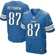 Camiseta Detroit Lions Pettigrew Azul Nike Elite NFL Hombre