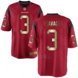 Camiseta Houston Texans Savage Rojo Nike Gold Game NFL Hombre