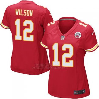 Camiseta Kansas City Chiefs Wilson Rojo Nike Game NFL Mujer