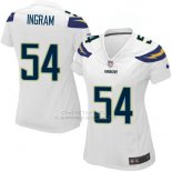 Camiseta Los Angeles Chargers Ingram Blanco Nike Game NFL Mujer
