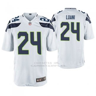 Camiseta NFL Game Hombre Seattle Seahawks Shalom Luani Blanco