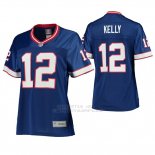 Camiseta NFL Game Mujer Buffalo Bills Jim Kelly 12 Azul Replica