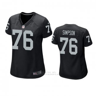 Camiseta NFL Game Mujer Las Vegas Raiders John Simpson Negro