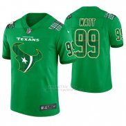 Camiseta NFL Limited Hombre Houston Texans J.j. Watt St. Patrick's Day Verde