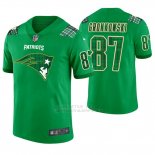 Camiseta NFL Limited Hombre New England Patriots Rob Gronkowski St. Patrick's Day Verde