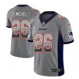 Camiseta NFL Limited Hombre New England Patriots Sony Michel Gris 2018 Drift Fashion Color Rush