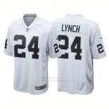 Camiseta NFL Limited Hombre Oakland Raiders 24 Marshawn Lynch Game Blanco