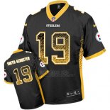 Camiseta NFL Limited Hombre Pittsburgh Steelers 19 Juju Smith Schuster Negro Stitched Drift Fashion