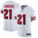 Camiseta NFL Limited Mujer San Francisco 49ers 21 Deion Sanders Blanco Rush Stitched Vapor Untouchable