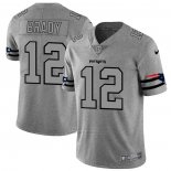 Camiseta NFL Limited New England Patriots Brady Team Logo Gridiron Gris
