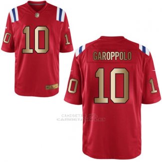 Camiseta New England Patriots Garoppolo Rojo Nike Gold Game NFL Hombre