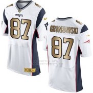Camiseta New England Patriots Gronkowski Blanco Nike Gold Elite NFL Hombre