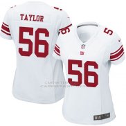 Camiseta New York Giants Taylor Blanco Nike Game NFL Mujer