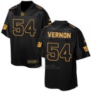 Camiseta New York Giants Vernon 2016 Negro Nike Elite Pro Line Gold NFL Hombre