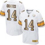 Camiseta Pittsburgh Steelers Coates Blanco Nike Gold Elite NFL Hombre