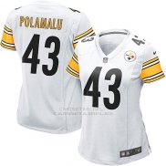 Camiseta Pittsburgh Steelers Polamalu Blanco Nike Game NFL Mujer