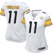 Camiseta Pittsburgh Steelers Wheaton Blanco Nike Game NFL Mujer