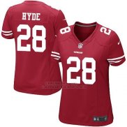 Camiseta San Francisco 49ers Hyde Rojo Nike Game NFL Mujer