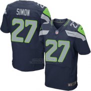Camiseta Seattle Seahawks Simon Profundo Azul Nike Elite NFL Hombre