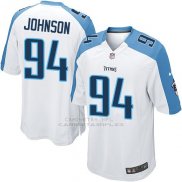 Camiseta Tennessee Titans Johnson Blanco Nike Game NFL Hombre