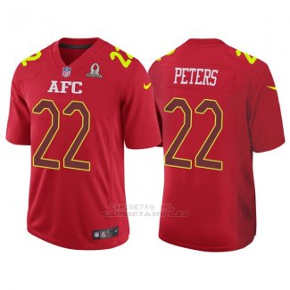 Camiseta AFC Peters Rojo 2017 Pro Bowl NFL Hombre