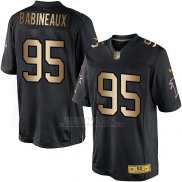 Camiseta Atlanta Falcons Babineaux Negro Nike Gold Elite NFL Hombre