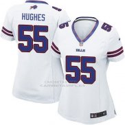 Camiseta Buffalo Bills Hughes Blanco Nike Game NFL Mujer